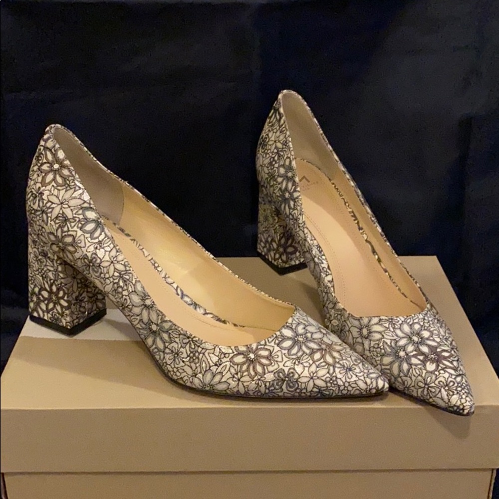 Marc Fisher Zala Block Heel Pointy Toe Pump